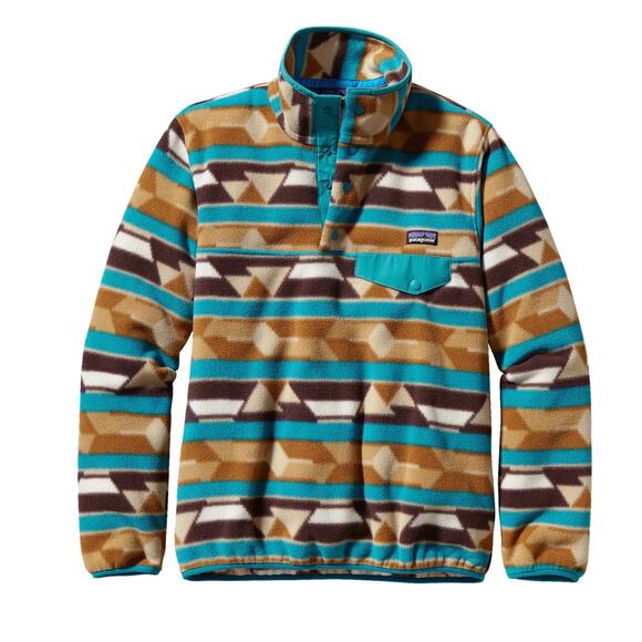 Patagonia Synchilla Snap T Fleece Pullover Guatemalan Tango Bear Brown Aztec XS - Picture 1 of 11
